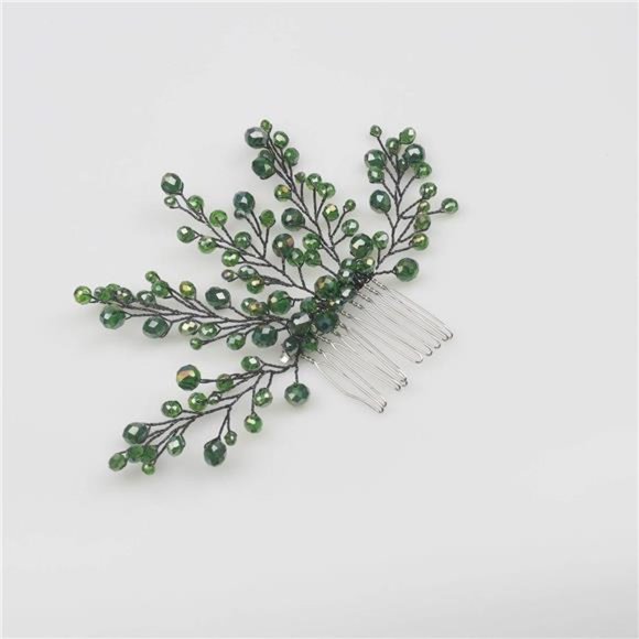 FXmimior Bridal Women Green Vintage Wedding Party Crystal Rhinestone main image 4